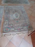 3 Tapis chinois pure laine fait main, Maison & Meubles, Beige, 100 à 150 cm, Aubusson, Rectangulaire