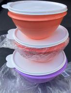 Tupperware  3 bowls inhoud zie beschrijving, Verzenden, Nieuw, Rood, Schaal