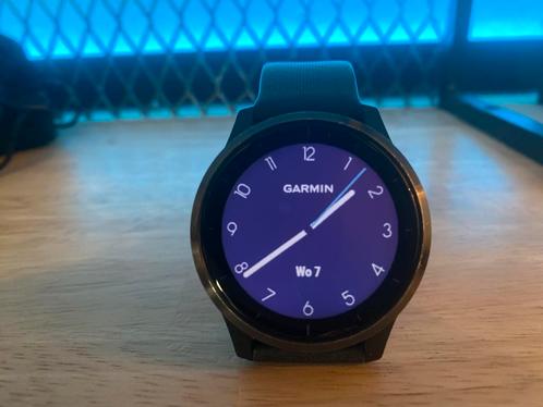 Garmin Vivoactive 4, Handtassen en Accessoires, Sporthorloges, Zo goed als nieuw, Zwart, Afstand, Calorieverbanding, Conditie