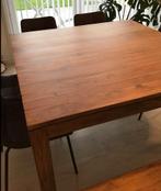 Massief tafel-salontafel + zitbank, Huis en Inrichting, Ophalen, Overige materialen, Vierkant, Zo goed als nieuw