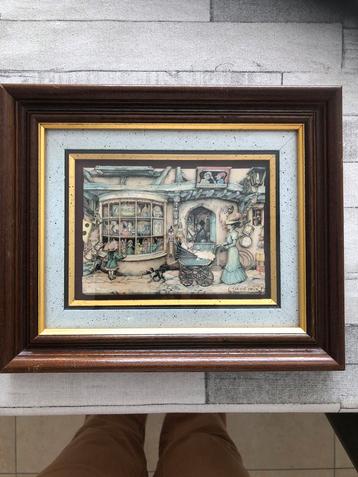 Stijlvolle kader “ ANTON PIECK “(dimensionaal)met 8 kaarten) beschikbaar voor biedingen