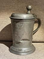Oude tinnen karaf van Duitse oorsprong, Antiek en Kunst, Antiek | Tin, Ophalen of Verzenden