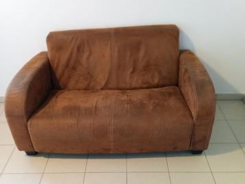 Bruine zetel, 75 à 100 cm, Enlèvement, Utilisé, Deux personnes