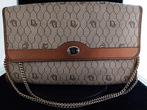 Vintage Dior schoudertas, beige met logo, Handtassen en Accessoires, Tassen | Schoudertassen, Ophalen, Gebruikt, Beige, Overige merken