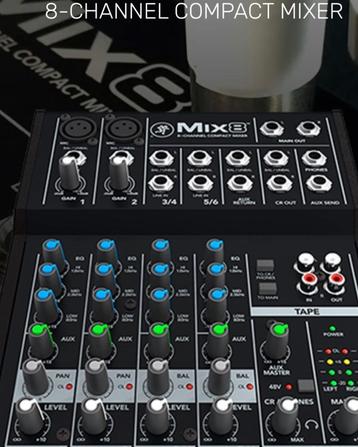 Handige mixer Mackie, Enlèvement ou Envoi, Comme neuf, 5 à 10 canaux, Entrée micro