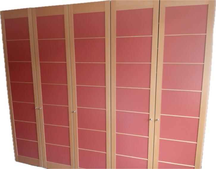 Als nieuw 5-deurs terracotta kleerkast 250cm, Huis en Inrichting, Kasten | Kleerkasten, Zo goed als nieuw, Ophalen