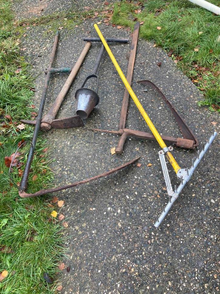 Oude ambachten werkgerei, Tuin en Terras, Hand-tuingereedschap, Gebruikt, Ophalen