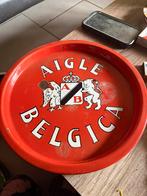 Emaille plateau aigle belgica, Verzamelen, Biermerken, Ophalen, Gebruikt, Reclamebord, Plaat of Schild, Overige merken