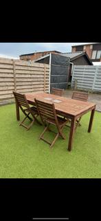 Tuintafel met stoelen, Ophalen