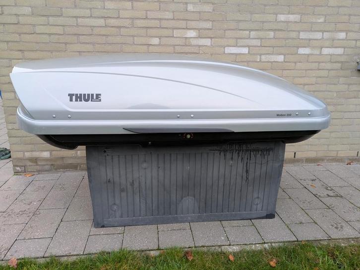Thule motion 200 (M) dakkoffer zilver, Auto diversen, Dakkoffers, Gebruikt, Ophalen