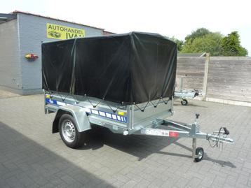 Aanhangwagen 750 kg met huif NIEUW beschikbaar voor biedingen