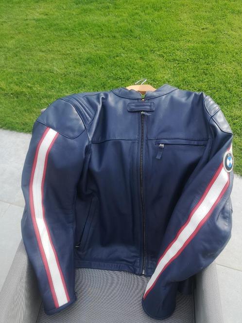 BMW Heritage blauwe 2XL leren jas, Motoren, Kleding | Motorkleding, Overige typen, Heren, Nieuw zonder kaartje, Ophalen