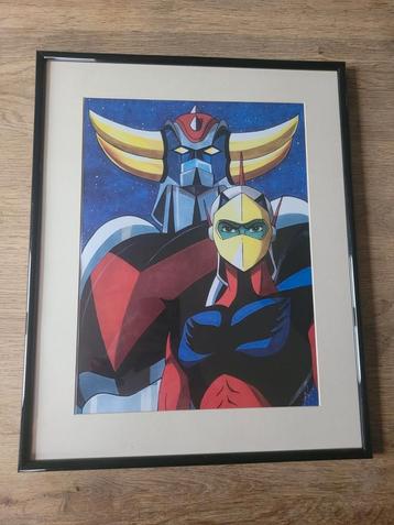 Ingelijste lithografische afdruk van Goldorak  beschikbaar voor biedingen