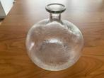 Niet gebruikte vintage moderne glazen vaas 1977, Huis en Inrichting, Wit, Ophalen of Verzenden, Minder dan 50 cm, Glas