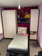 Moderne tienerkamer, bed+kasten+bureau(kantelbaar)+ladekast, Ophalen, Zo goed als nieuw, Eenpersoons, Modern