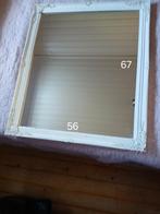 mooie spiegel houten vintage kader wit., Ophalen of Verzenden, Zo goed als nieuw, Minder dan 100 cm, Rechthoekig