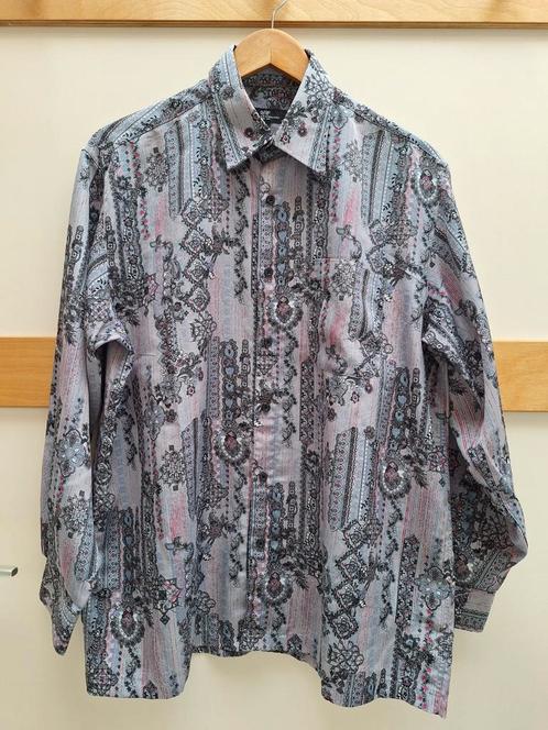 Herenhemd/Unisex - Vintage Ninetie's Mt. L/XL, Kleding | Heren, Overhemden, Zo goed als nieuw, Halswijdte 41/42 (L), Blauw, Ophalen of Verzenden