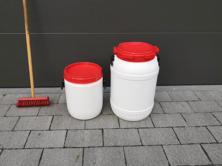 Curtec vaten/tonnen 34 en 68 liter, Tuin en Terras, Regentonnen, Zo goed als nieuw, Kunststof, Minder dan 75 liter, Ophalen