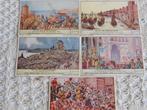 5 prenten van Liebig uit de reeks De val van Constantinopel, Verzamelen, Foto's en Prenten, 1940 tot 1960, Gebruikt, Ophalen of Verzenden