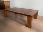 Notenhouten salontafel, Huis en Inrichting, Tafels | Salontafels, Ophalen, Strak, Gebruikt, 100 tot 150 cm
