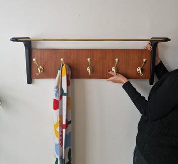 Vintage midcentury wandkapstok  kapstok beschikbaar voor biedingen
