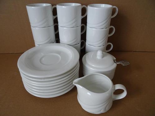 Vaisselle basse Mosa Maastricht 8x tasse et soucoupe 1980, Maison & Meubles, Cuisine | Vaisselle, Comme neuf, Tasse(s) et/ou soucoupe(s)