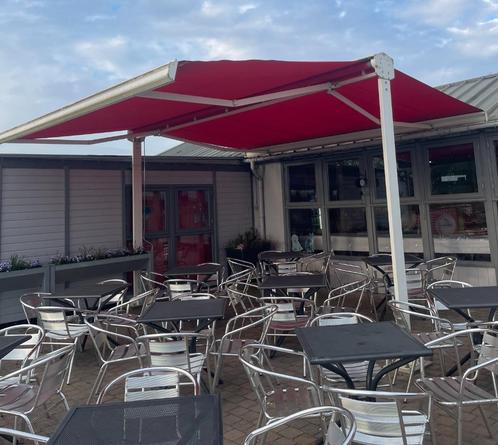 Praktische zonneluifel 600 x 500 x 300 cm (LxBxH), Tuin en Terras, Zonneschermen, Gebruikt, Knikarmscherm, 300 cm of meer, 450 cm of meer