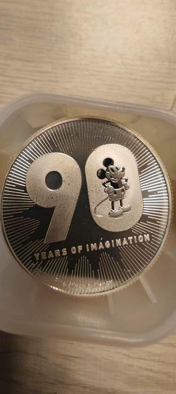 25x1oz argent 999 Mickey 90 ans beschikbaar voor biedingen