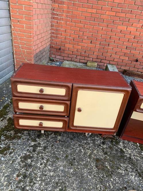 Lot de 3 petits meubles d'appoint vintage, Huis en Inrichting, Kasten | Ladekasten, Ophalen