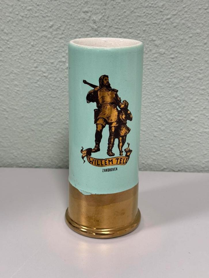 Vintage zware bierbeker 25cl WILLEM TELL ZANDHOVEN bier pul, Verzamelen, Biermerken, Zo goed als nieuw, Pul(len), Ophalen of Verzenden
