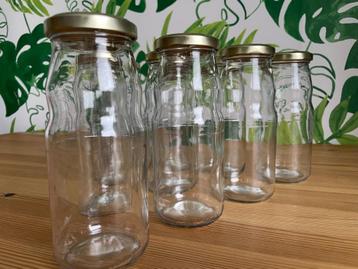 Glazen fles - 25 flessen met goudkleurig draaideksel beschikbaar voor biedingen
