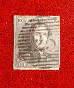 1849 Koning Leopold I "Epauletten"  10 ct  Bruin, Staatshoofden, Ophalen of Verzenden, Gestempeld, Gestempeld