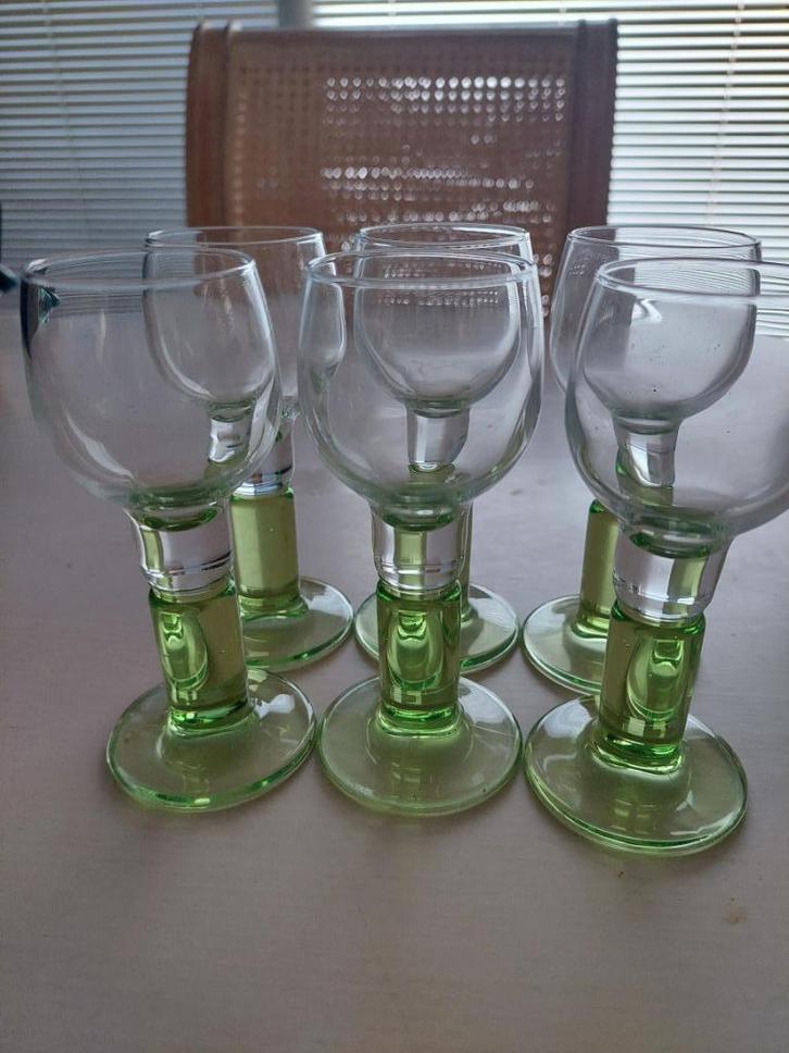 6 Bormioli Rocco likeurglaasjes, Verzamelen, Glas en Drinkglazen, Zo goed als nieuw, Borrel- of Shotglas, Ophalen of Verzenden