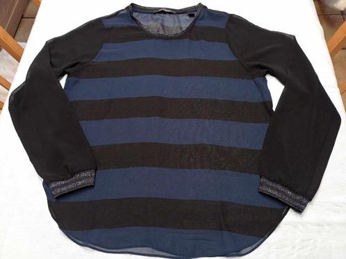 Zwart-blauw gestreepte blouse van Scotch & &Soda Maat 3, Vêtements | Femmes, Blouses & Tuniques, Porté, Taille 38/40 (M), Bleu
