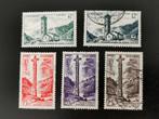 Frans Andorra 1955 / 58 - landschappen, Ophalen of Verzenden, Gestempeld