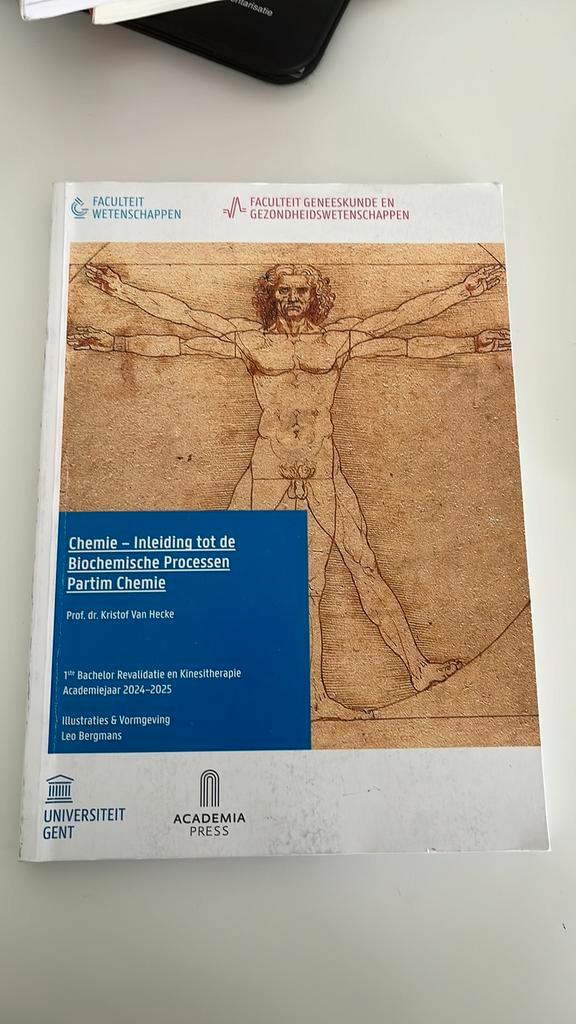 Chemie - inleiding biochemische processen partim chemie, Boeken, Studieboeken en Cursussen, Gelezen, Ophalen of Verzenden