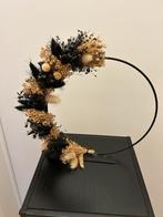 Decoratieve zwarte metalen staander met droogbloemen, Huis en Inrichting, Ophalen, Zo goed als nieuw