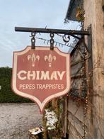 Chimay Trappist uithangbord – zwaar metalen reclamebord, Verzamelen, Biermerken, Ophalen, Gebruikt, Reclamebord, Plaat of Schild