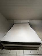 Bed + matras 160x200, Huis en Inrichting, Slaapkamer | Bedden, Ophalen, Overige materialen, Gebruikt, Wit