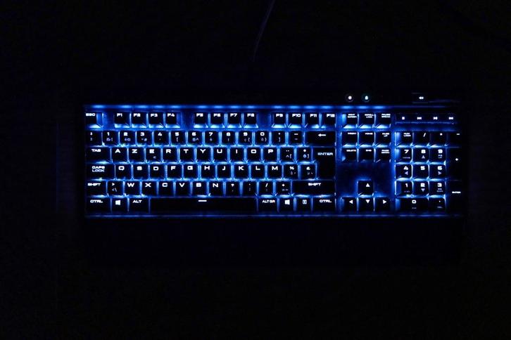 Corsair K70 RGB Rapidfire-toetsenbord — Pro Gaming, Computers en Software, Toetsenborden, Gebruikt, Azerty, Bedraad, Ophalen of Verzenden