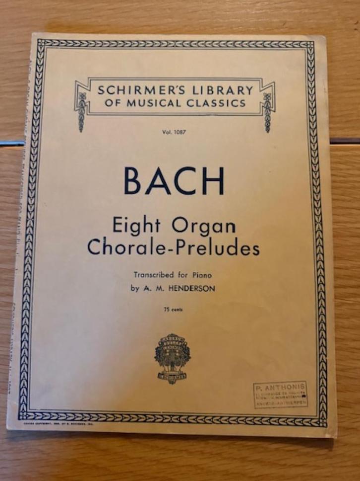 Bach, Eight Organ Chorale-Préludes, Boeken, Muziek, Gelezen, Ophalen of Verzenden
