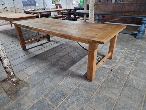 270 cm lange oud  franse eiken boerentafel, Huis en Inrichting, Tafels | Eettafels, Gebruikt, 100 tot 150 cm, 200 cm of meer, Vijf personen of meer