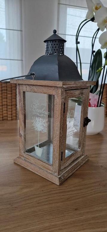 Maison du Monde houten decoratielantaarn 17*17*17/45 beschikbaar voor biedingen