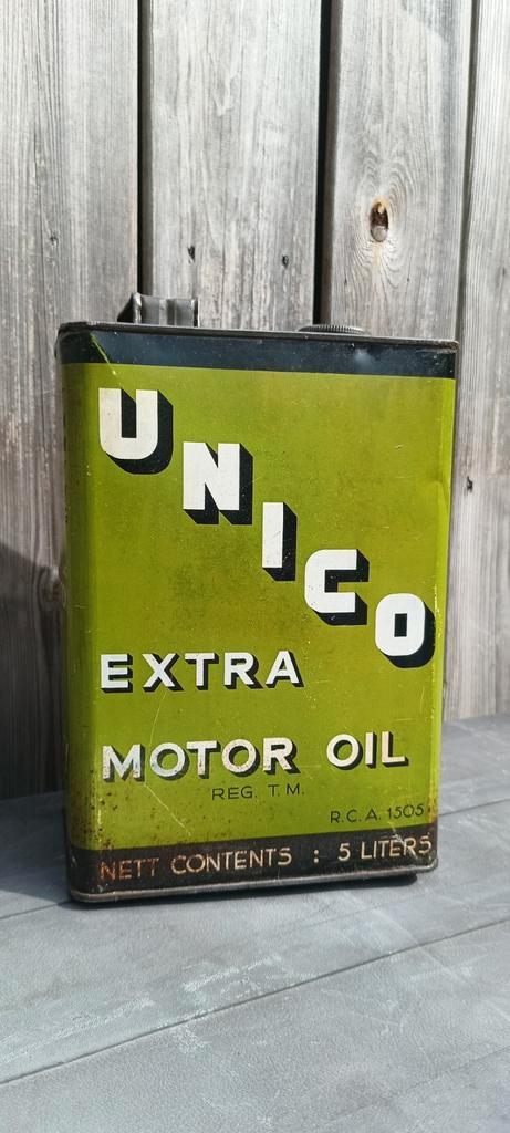 Zeer zeldzaam UNICO olie blik, Verzamelen, Blikken, Zo goed als nieuw, Ophalen of Verzenden