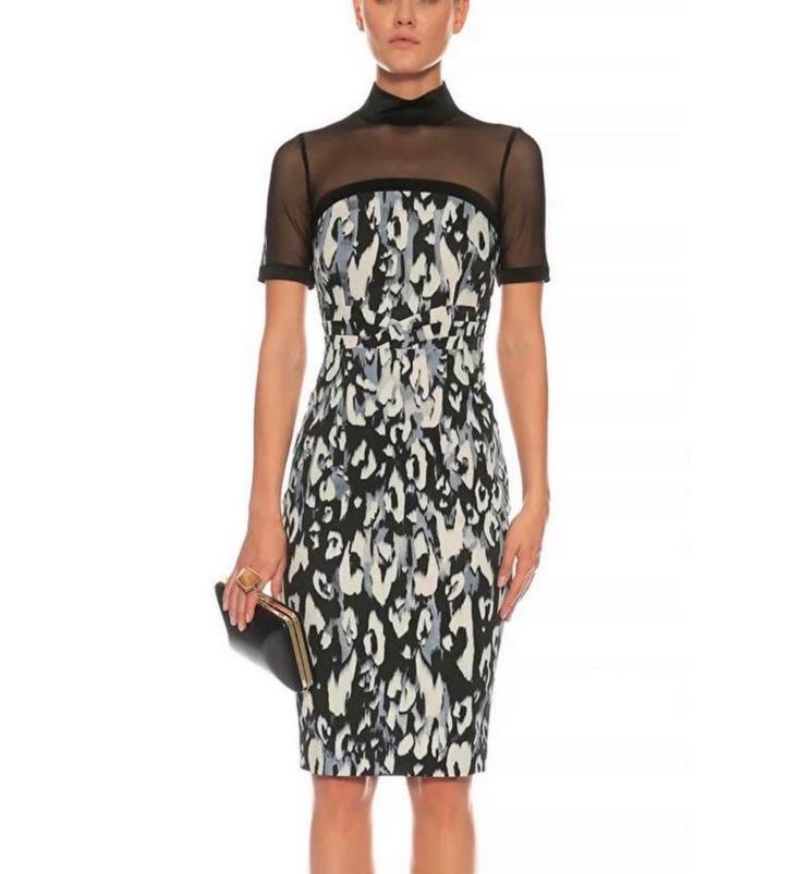 Karen Millen luipaardprint zwarte grijs NIEUW animal jurk M, Kleding | Dames, Gelegenheidskleding, Nieuw, Cocktailjurk, Maat 38/40 (M)