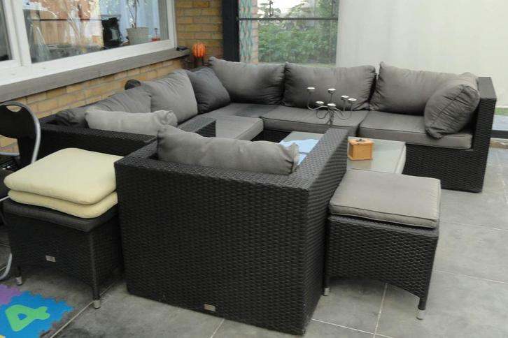 Lounge set met kussens, Tuin en Terras, Overige Tuin en Terras, Zo goed als nieuw, Ophalen
