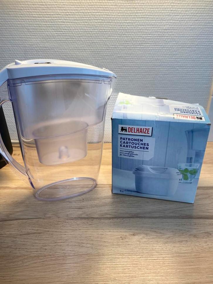 Delhaize filterkan + 6 NIEUWE filters, Huis en Inrichting, Keuken | Keukenbenodigdheden, Zo goed als nieuw, Ophalen