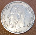 Munt 5 voor Leopold II - 1870 - Zilver, Postzegels en Munten, Munten | België, Setje, Zilver, Ophalen of Verzenden, Zilver