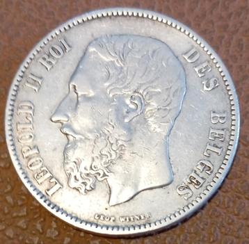 Munt 5 voor Leopold II - 1870 - Zilver beschikbaar voor biedingen