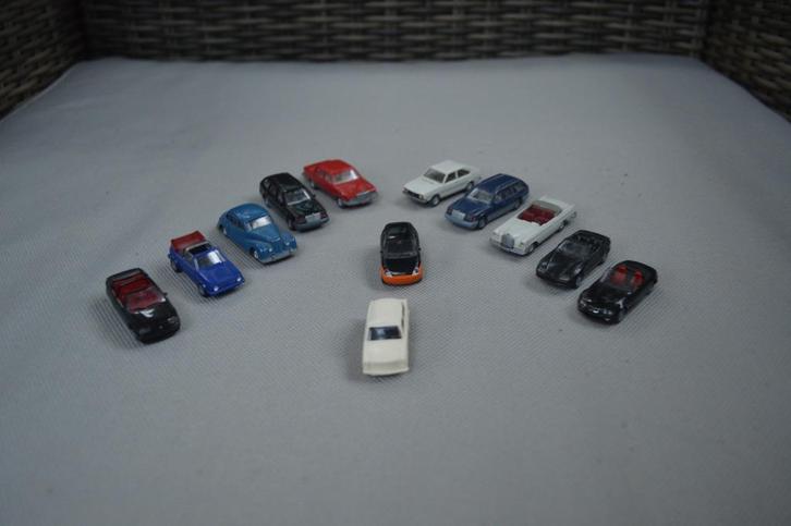 HERPA/WIKING : 12 autootjes, Hobby en Vrije tijd, Modeltreinen | H0, Gebruikt, Natuur, Gelijkstroom of Wisselstroom, Overige merken